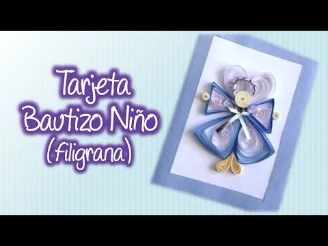 DIY,HUM) Invitación de Bautizo o Primera Comunión para Niño - YouTube