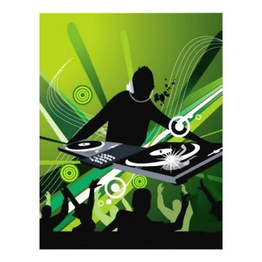 dj-3 flyer a todo color de Zazzle.