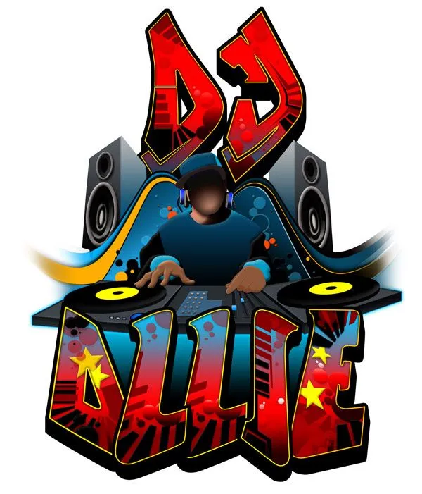 Graffiti DJ Character With Alphabet 3D Designs