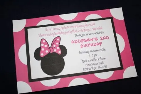 Do It Cute: Minnie Mouse Birthday Invitation