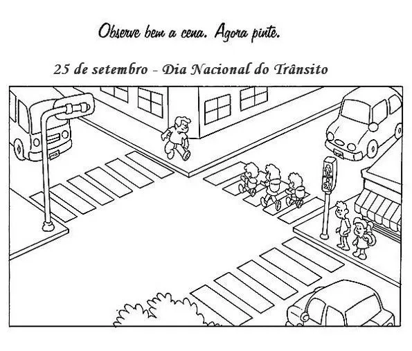 DIA DO TRÂNSITO ATIVIDADES DESENHOS EXERCÍCIOS PARA COLORIR ...