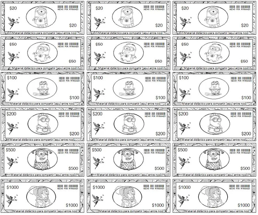 DOCENTECA - Monedas y billetes para imprimir y utilizar en el salÃ³n