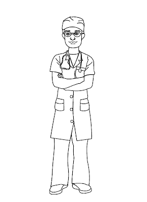 Doctor para colorear | Dibujos para Colorear Infantil