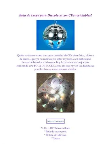 Documento Bola de Luces para Discoteca con CDs reciclables - grupos ...