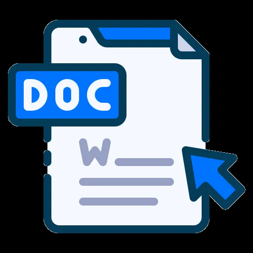 Documento de word - Iconos gratis de educación