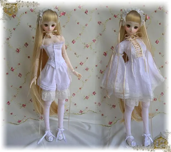 Dollfie Dream costume: underwear and white dress by NoineT on ...