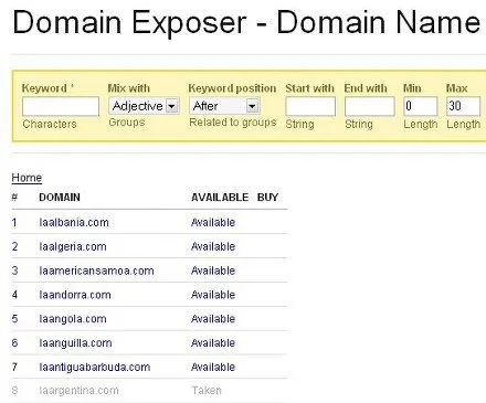 Domain Exposer: Generador de Dominios | Codigo Geek