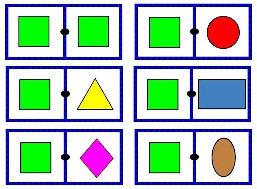 DOMINO INFANTIL POR FIGURAS DE COLORES