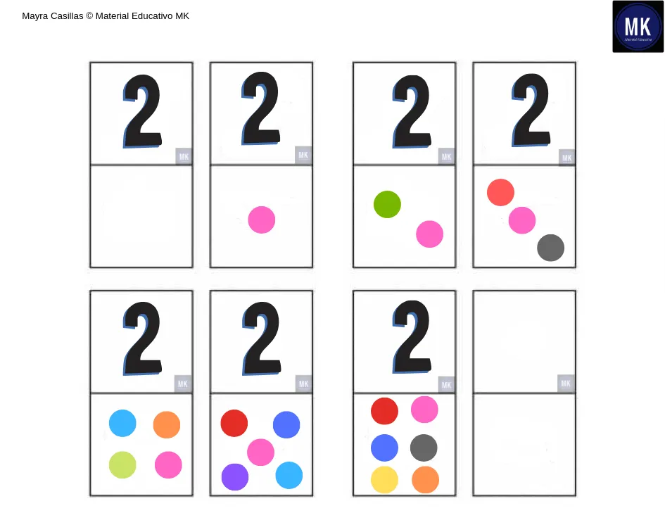 ⊛▷ Dominó de Números Para Imprimir 【GRATIS】