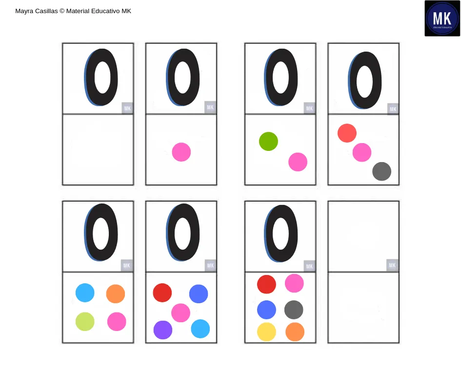⊛▷ Dominó de Números Para Imprimir 【GRATIS】