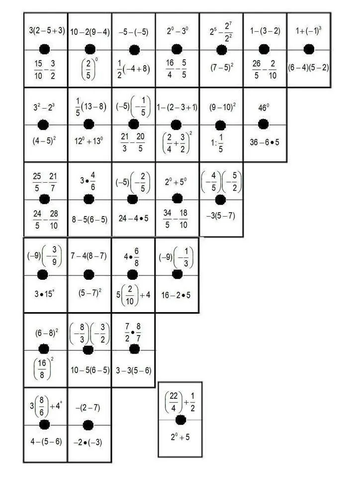 DOMINÓ DE REPASO DE LAS OPERACIONES: JERARQUÍA, FRACCIONES, POTENCIAS |  Potencias matematicas, Fracciones, Juegos didacticos de matematicas