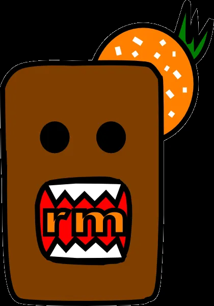 Domo Kun W/orange clip art - vector clip art online, royalty free ...