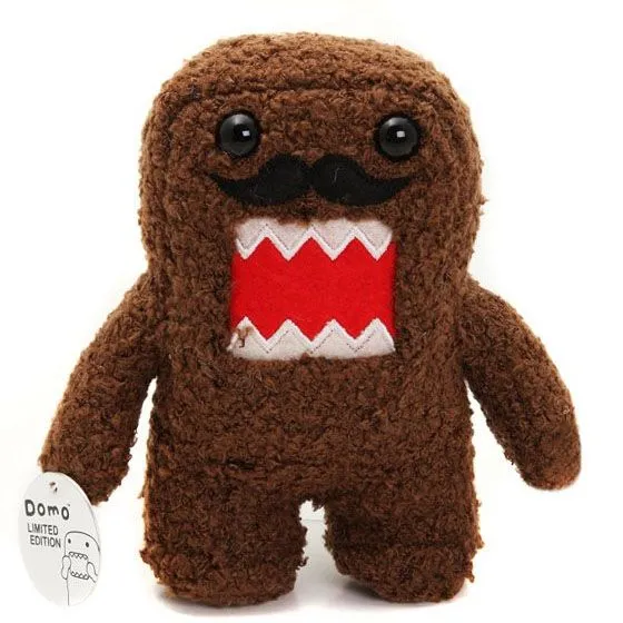 Domo Mustache Plush | GeekAlerts