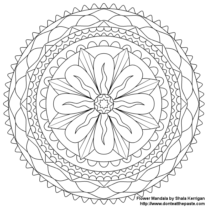 Don't Eat the Paste: Mandalas-coloring pages