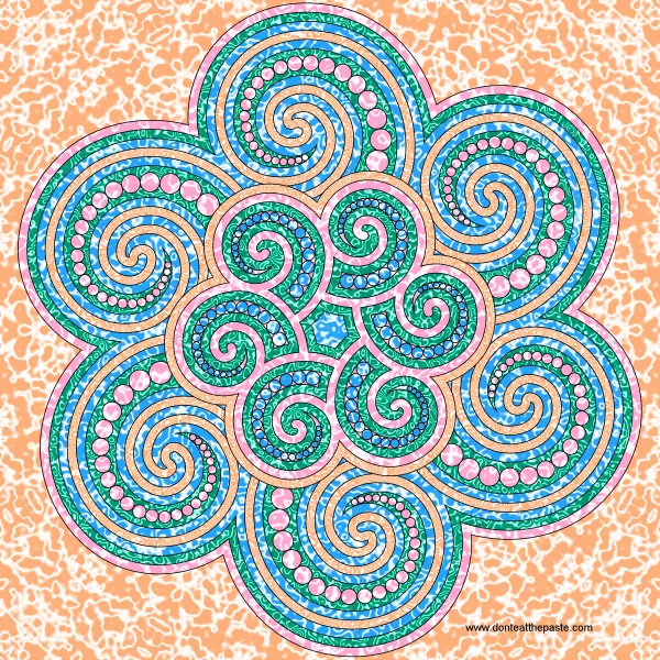 Don't Eat the Paste: Spiral Mandala to color