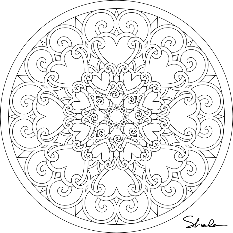 Don't Eat the Paste: Valentine Mandalas- coloring pages