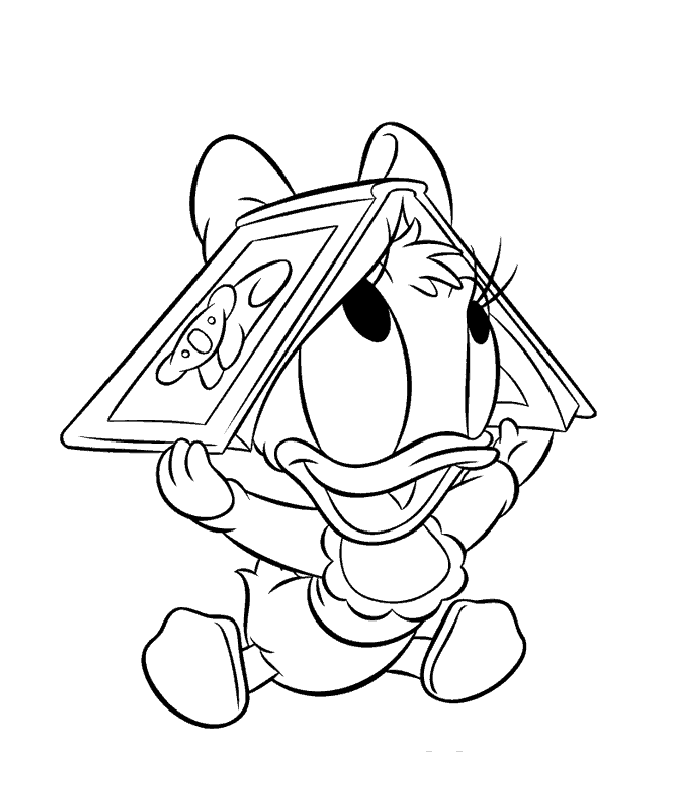 Donald Duck Baby Coloring Pages to Print 