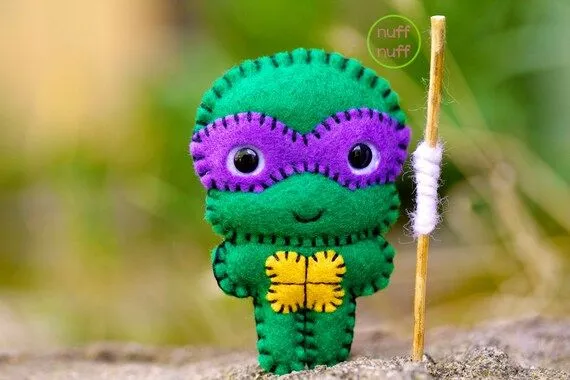 Donatello de Fieltro Tortugas Ninja Peluche de por nuffnufftoys