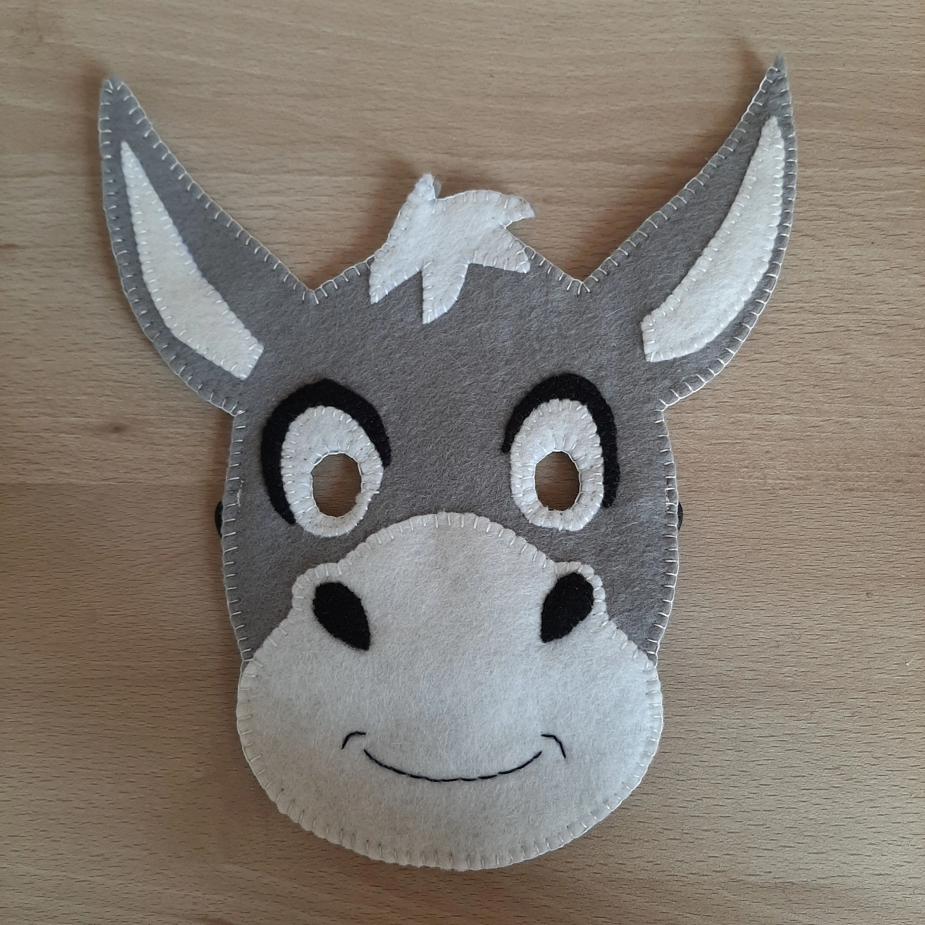 Donkey Mask in Natural Wool Felt for Disguise - Etsy