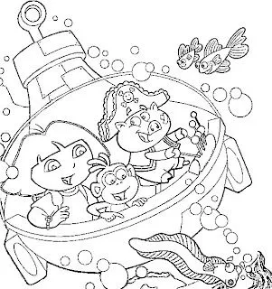 dora coloring page | Learn To Coloring