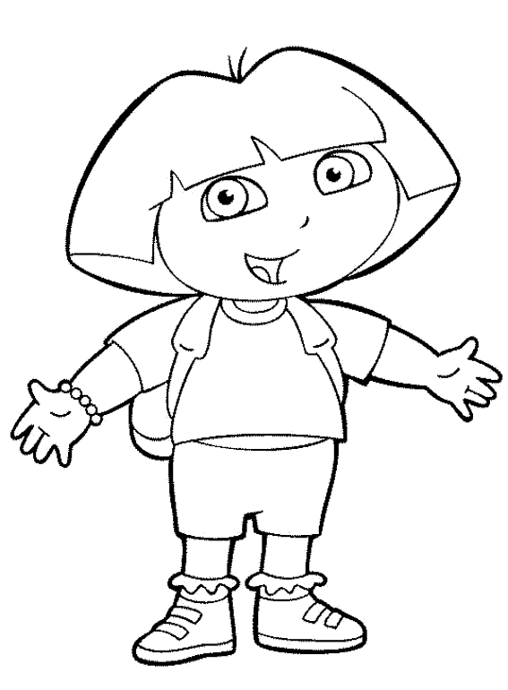 Dora exploradora blanco y negro para imprimir - Imagui