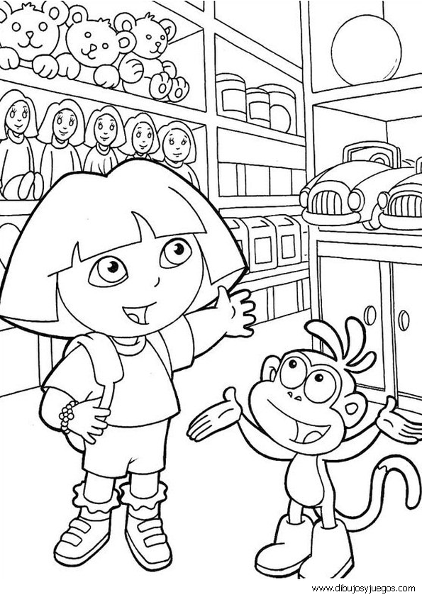 dora-la-exploradora-052 | Dibujos y juegos, para pintar y colorear