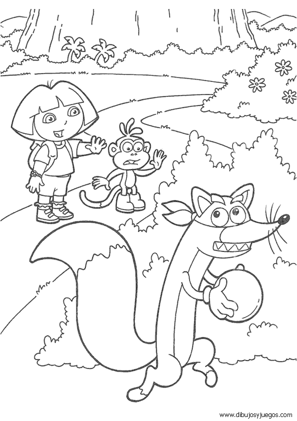 dora-la-exploradora-082 | Dibujos y juegos, para pintar y colorear