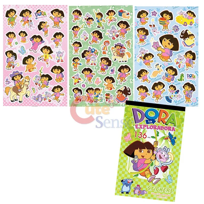 Dora The Explore Dora Collectable Stickers Book 136pc Pre Cut ...