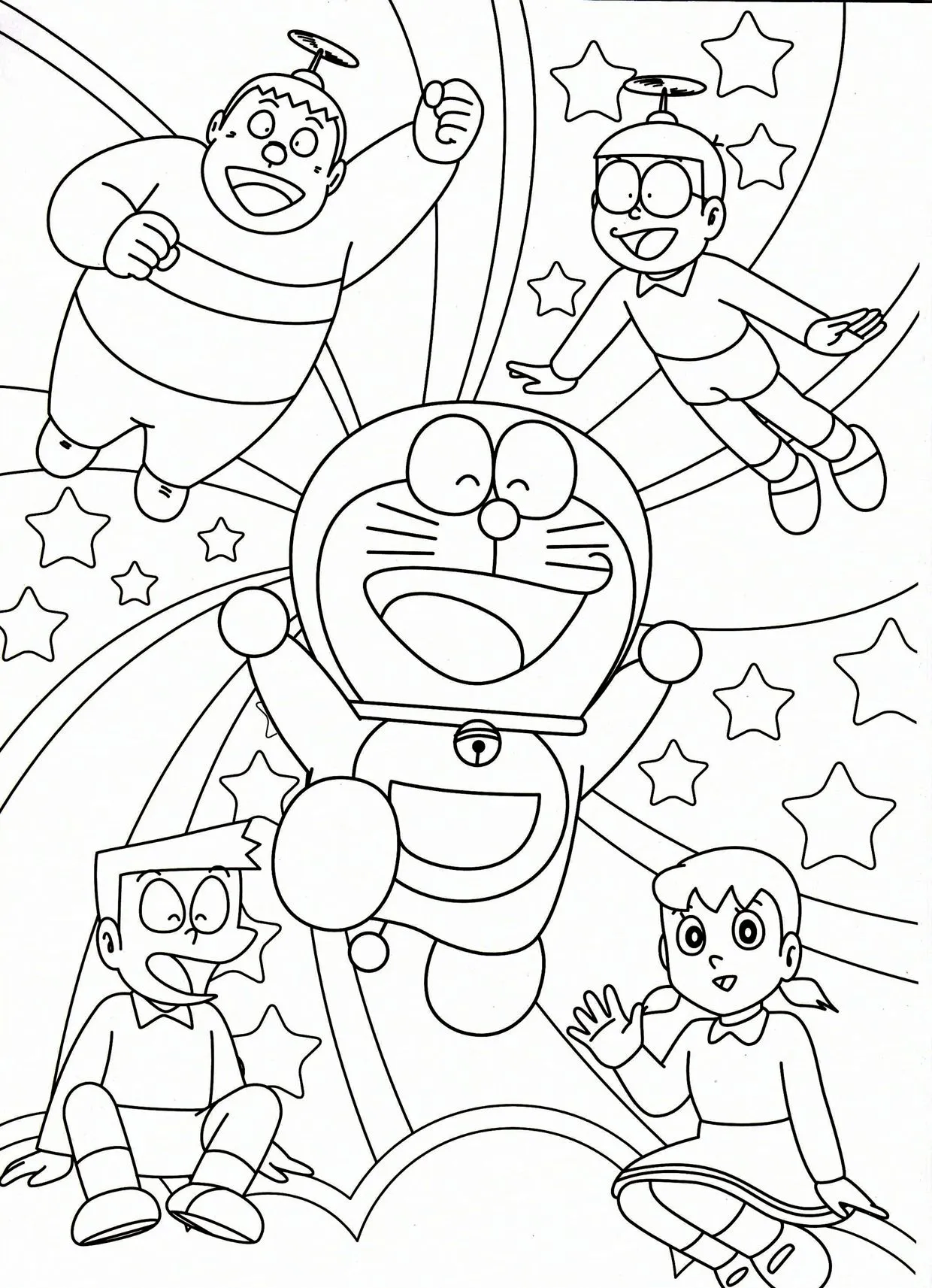 Doraemon - Dibujos para imprimir y colorear