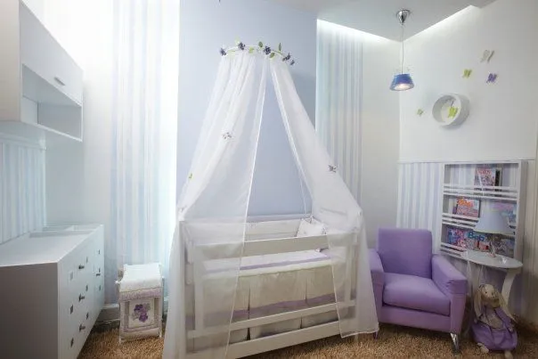 DORMITORIO PARA BEBES EN BLANCO - CAMA CUNA BLANCO - HABITACION ...