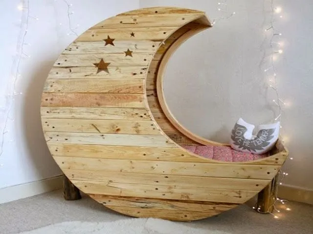 DORMITORIO DE BEBES: CUNA PARA BEBES - CUNA MEDIA LUNA PARA BEBES