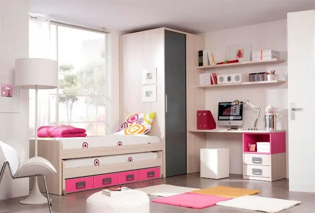 DORMITORIO JUVENIL CON ESCRITORIO INTEGRADO : DORMITORIO INFANTIL