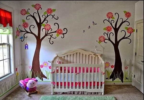 Dormitorios de bebés decorados con árboles - Dormitorios colores y ...