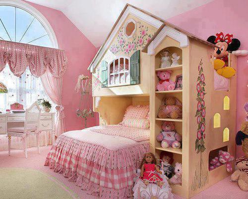 DORMITORIOS DE CASITAS DE MUÑECAS Camas con forma de casa infantil ...