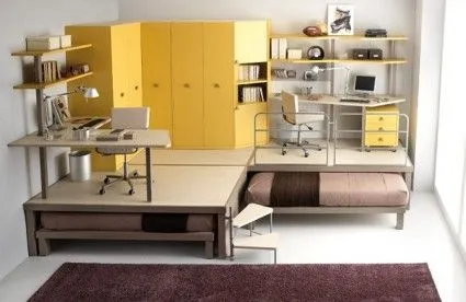 Dormitorios estilo loft para adolescentes