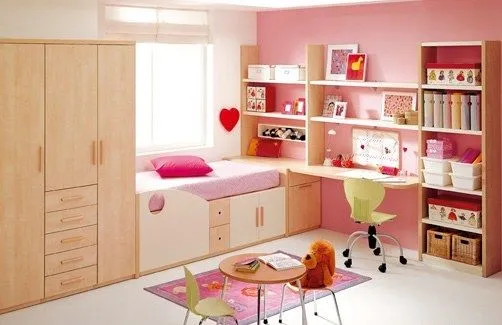 DORMITORIOS CON MUEBLES ROSA PARA NIÑAS | DORMITORIOS CON ESTILO