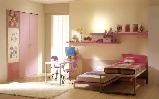 DORMITORIOS CON MUEBLES ROSA PARA NIÑAS | DORMITORIOS CON ESTILO