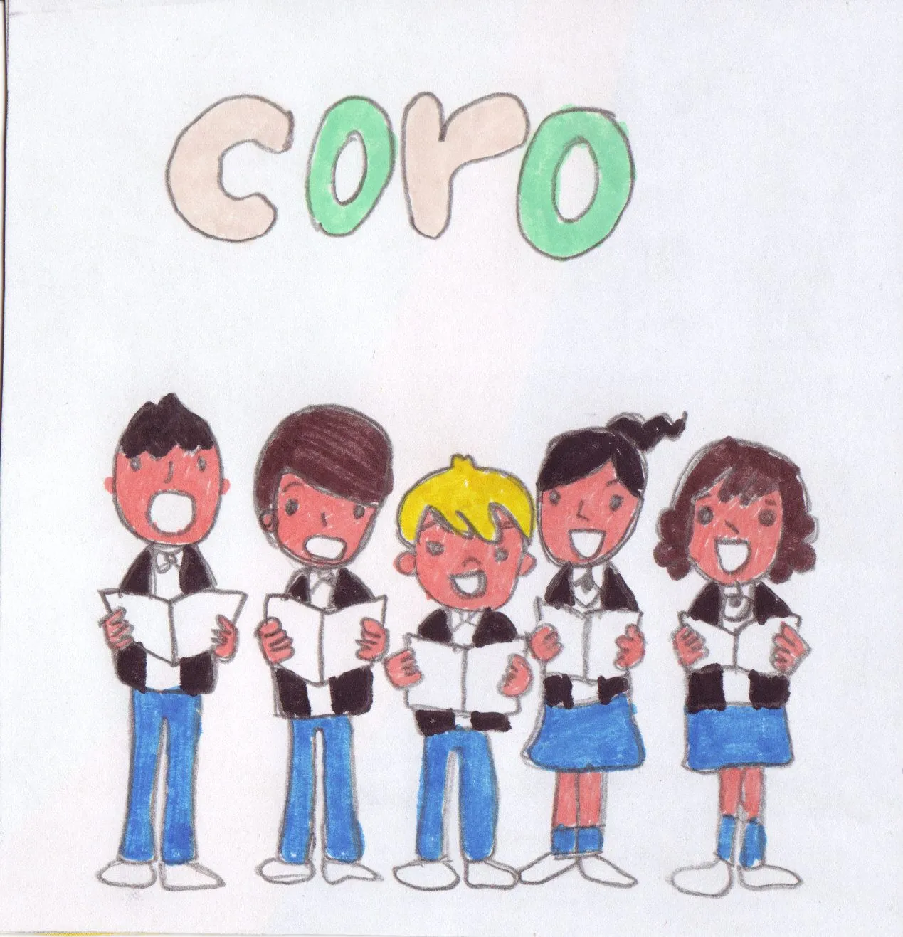 Doscoles: Los chicos del coro: Dibujos y trabajos