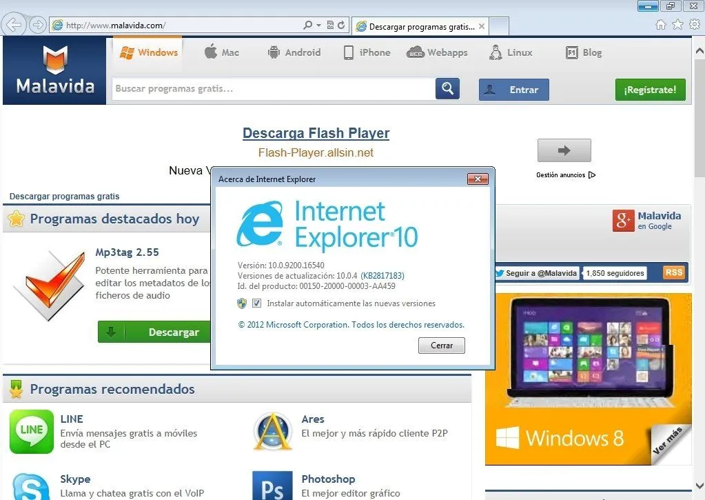 Download Internet Explorer 10 free