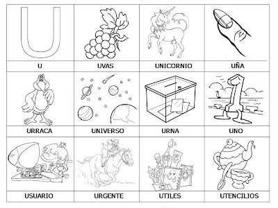 Download Laminas Con Dibujos Para Aprender Palabras Y Colorear ...