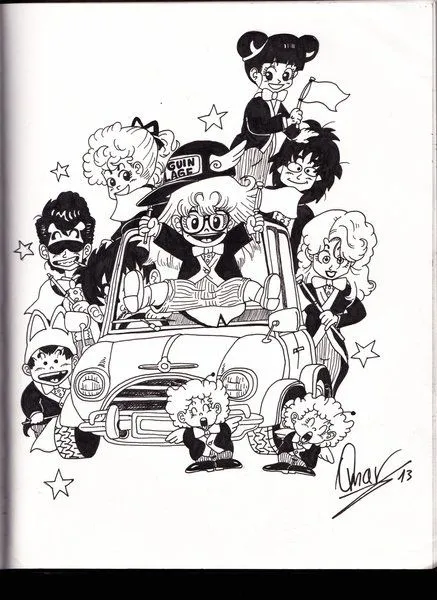 Dr slump Arale Colouring Pages