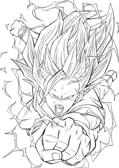 Dragon Ball Z Coloring Pages Goku | Kids Coloring Pages | Pinterest
