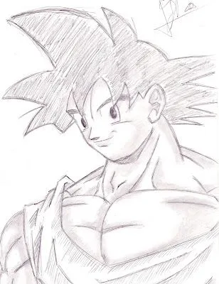 Dragon Ball Reborn: Dibujo de Son Goku de la mano Grifox