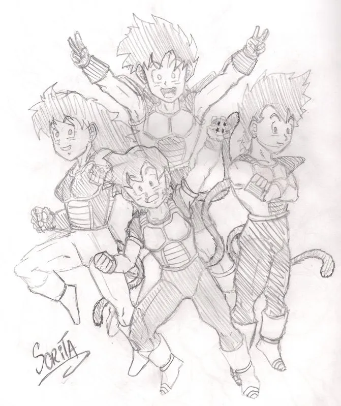 Dragon Ball: El retorno de los enemigos: Los dibujos para: