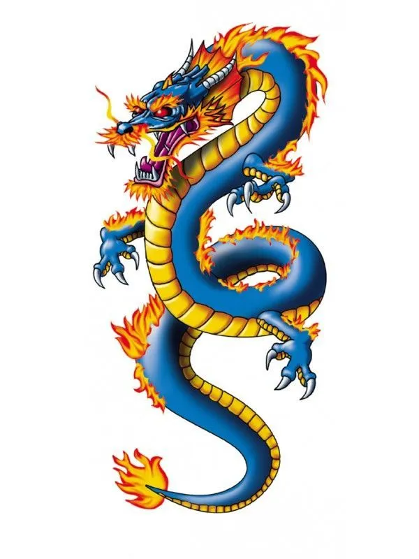 Dragón Chino Tatuaje Temporal | tatuajes | Pinterest | Dragón ...