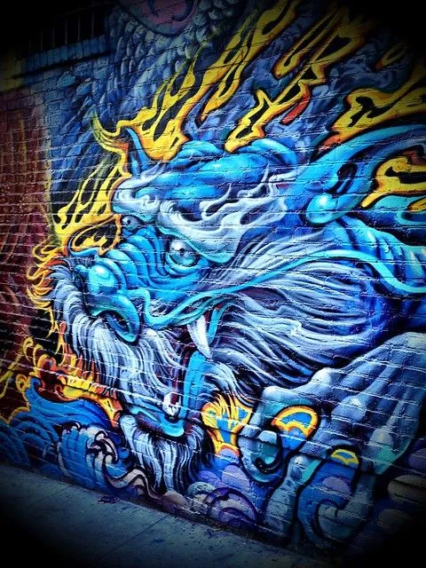 Dragon graffiti - Chinatown - iPhone | Flickr - Photo Sharing!