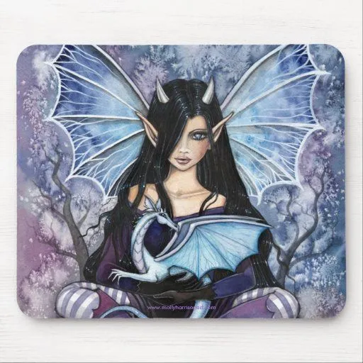 Dragón de hadas gótico Mousepad por Molly Harrison | Zazzle