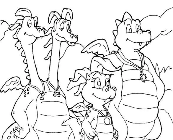 Láminas para Colorear - Coloring Pages: Dragon Tales para dibujar ...