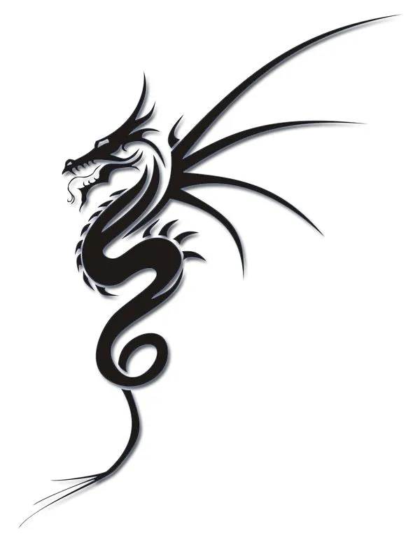 Dragon Tribal Tattoo - ClipArt Best