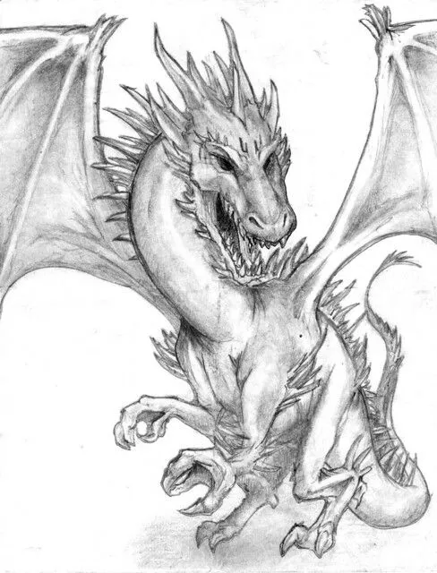 Dragones a lápiz - Imagui